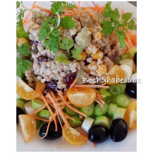 salad سالاد-باک ویت-گیاهی-وگان-وگن